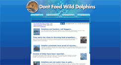 Desktop Screenshot of dontfeedwilddolphins.org